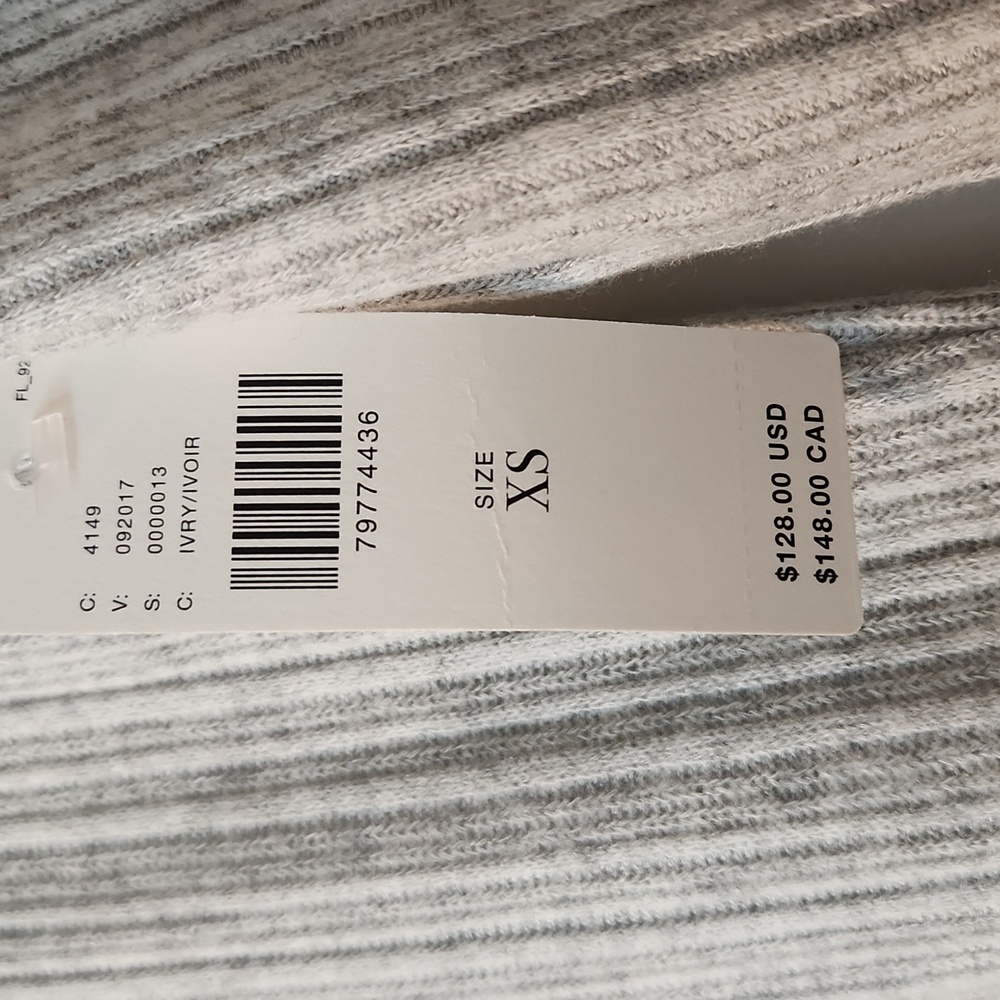 Anthropologie Gray Ribbed Knit Dress - Picture 2 of 6